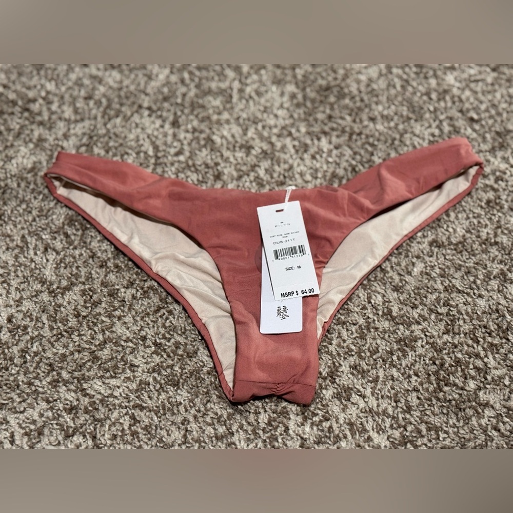 Pily Q Women's Swim Bottom in Dark Pink Size M BNWT